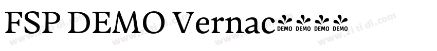 FSP DEMO Vernac字体转换 FSP DEMO Vernac字体转换